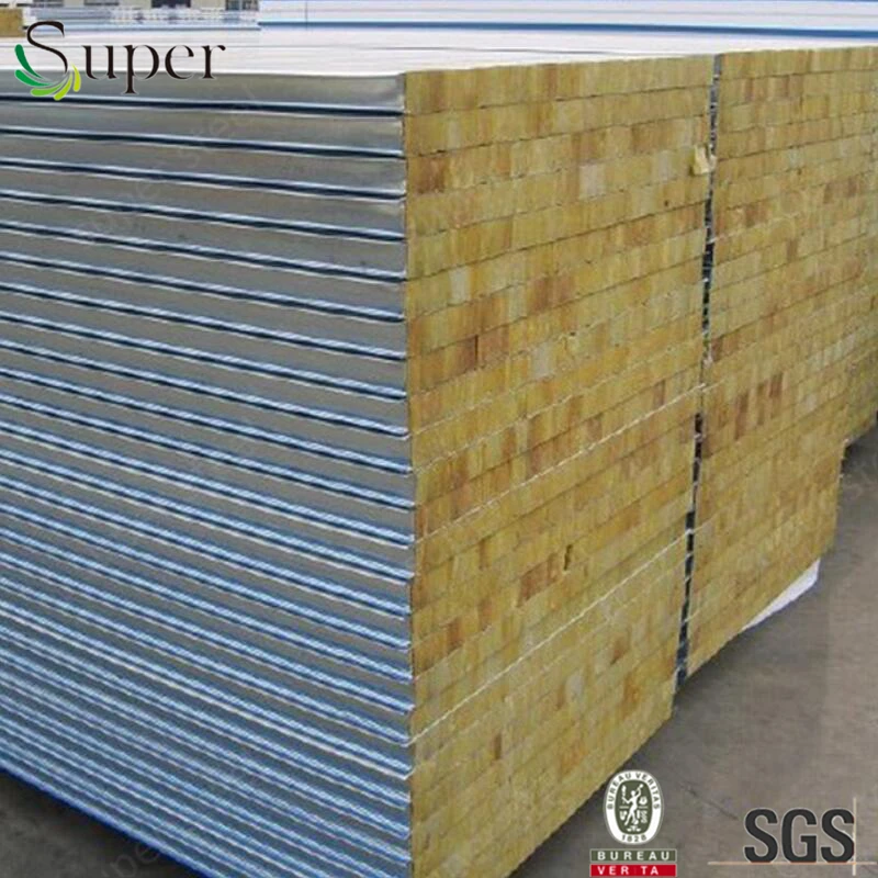 
 Пожаробезопасной теплоизоляции rockwool панели/изоляционные сэндвич-панели для склада/растения/гараж/магазин  