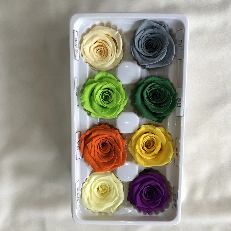 
Best Quality Real Eternal Forever Preserved Rose Head For Festival Decoration 