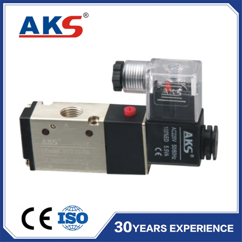 New brand 2017 3/2 way solenoid valve 220v ac