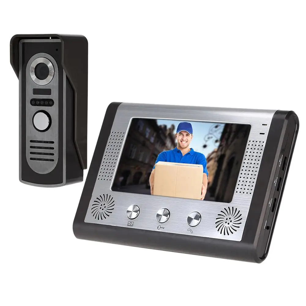 7 inch TFT Color Video Door Phone Intercom Doorbell Home Security System For Home Apartment