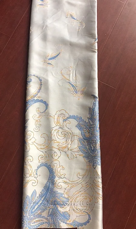 Satin Jacquard Brocade Fabric Party Dress Brocade fabric metallic brocade kimkhab fabric