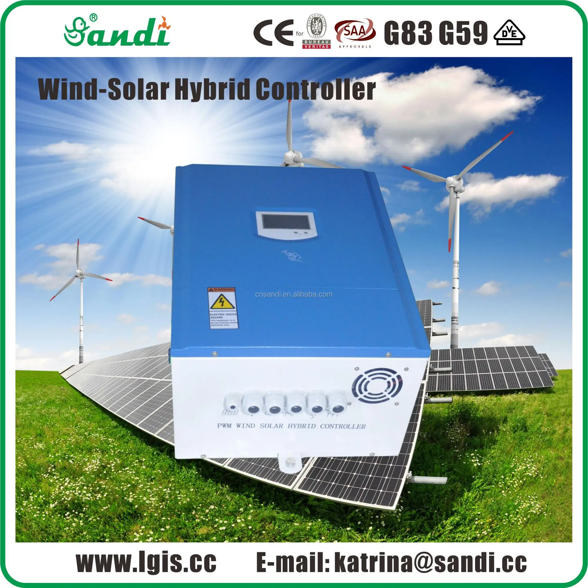 10kw Wind-Solar Hybrid Charge Controller for wind turbine and solar panels system