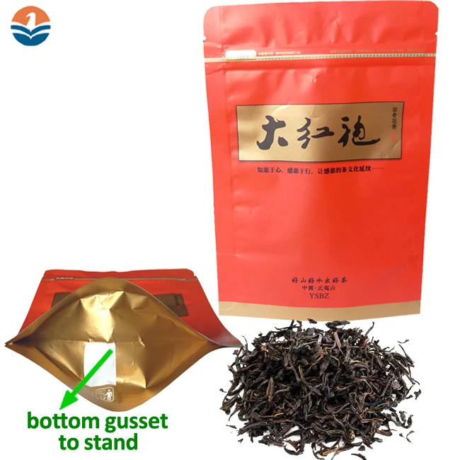 Lamination Heat Seal Zip Lock Standing Up Organic Tea Pouch Bags