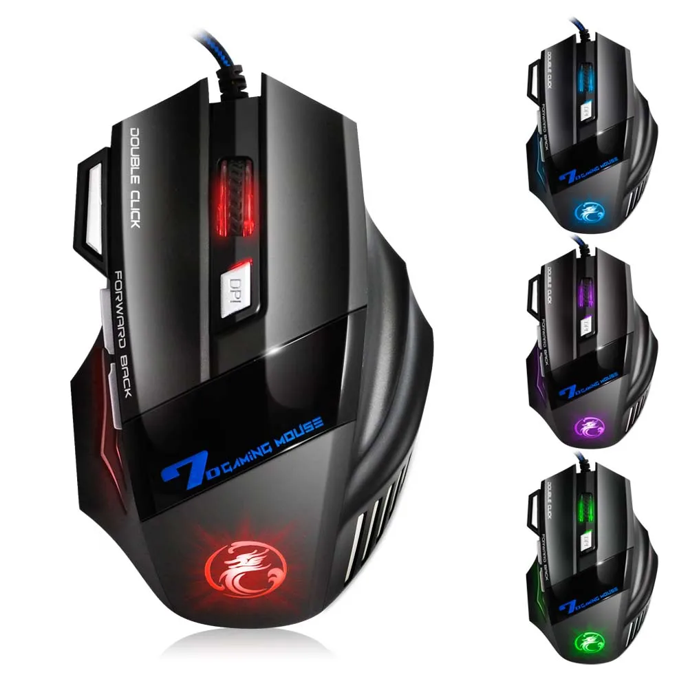 Professional Wired Gaming Mouse 7 Button 5500 DPI LED Optical USB Computer Mouse Gamer Mice X7 Game Mouse