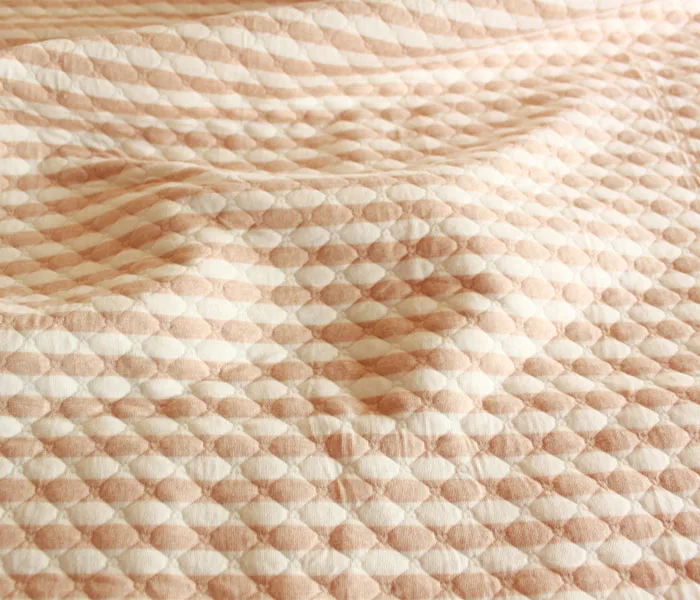 Soft Touch cotton Polyester Stretch Air layer warp knitting fabric