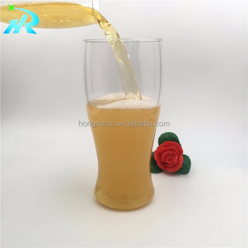 18OZ PET Plastic Beer Glasses / Disposable Plastic PET Beer Mugs