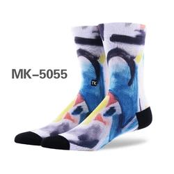 MEIKAN Custom Pattern Breathable Women Socks  Unisex 360 Sublimation Printed Socks for Fashion Lady