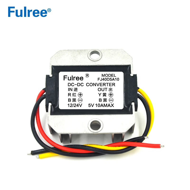 Fulree DC-DC Power Converter 12V 24V Step Down to 5V 3A/5A/8A/10A Buck Power Supply Module