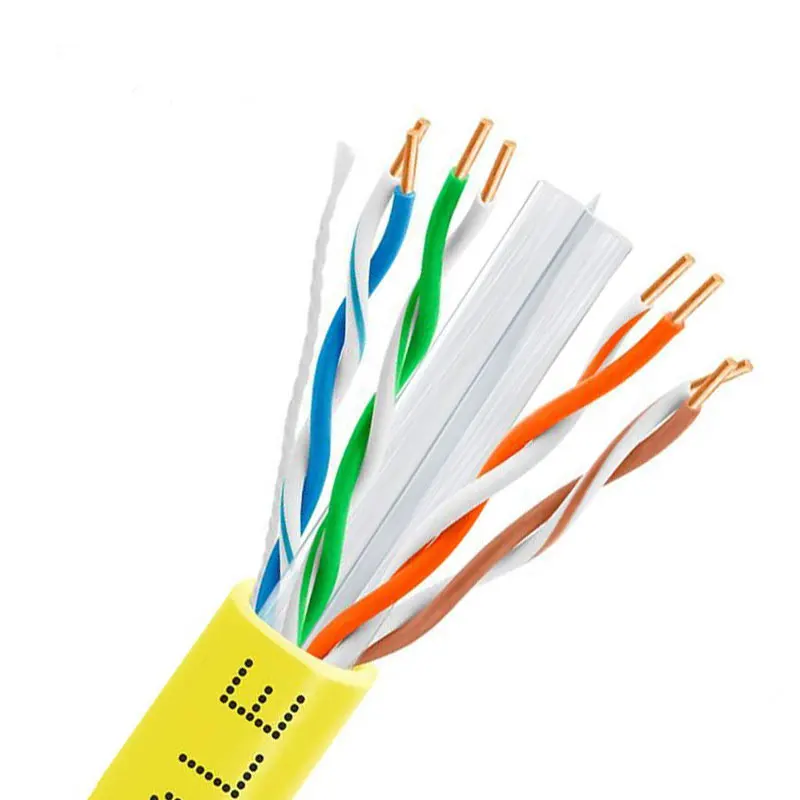 
 Сетевой Ethernet-кабель Lan, желтый, Cat6, однотонный, футов, UTP-кабель 23AWG CCA  