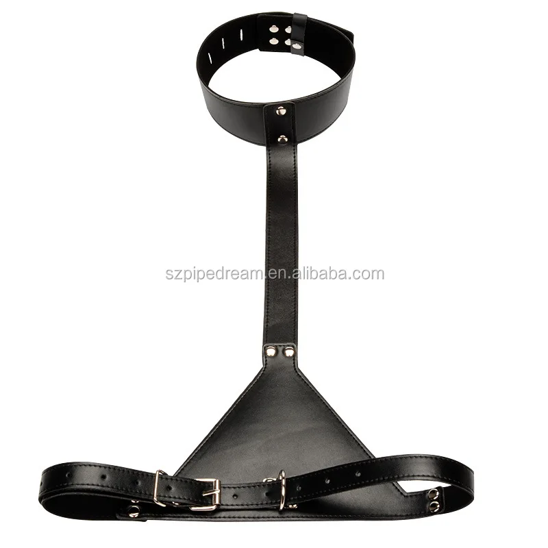 Sex Slave Collar with Handcuffs, Fetish Bondage Restraints, Multi Positions Erotic Toys Ankle Hand Cuffs
