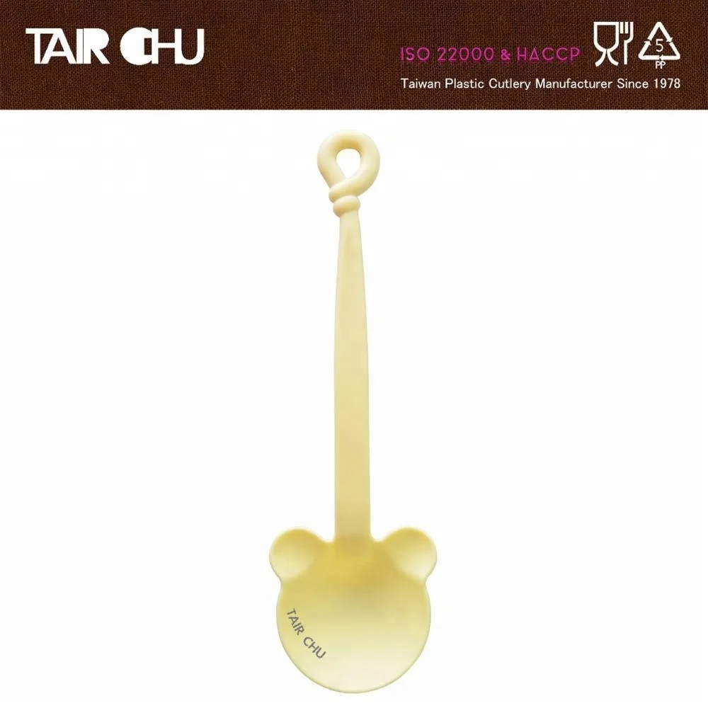 
Special Bear Shape Food Grade Disposable Plastic Spoon 