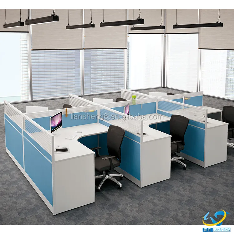 Aluminum partition office cubicle workstation 6 person workstation office furniture desks work station desk wholesale office wor