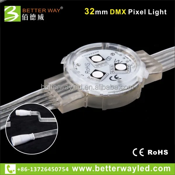 Waterproof 32mm DC12V RGB Pixel Height Brightness Spot Light Source for Bridge