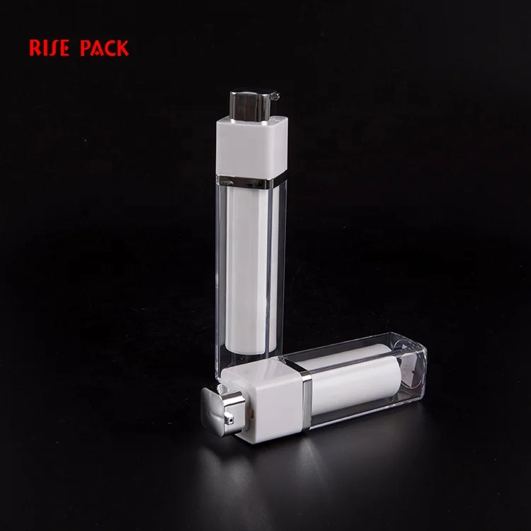 15ml 30ml 50ml Matte Black Airless Pump Bottle And Black Square Jar, 15ml Cosmetics Airless Pump Bottle 15ml Airless