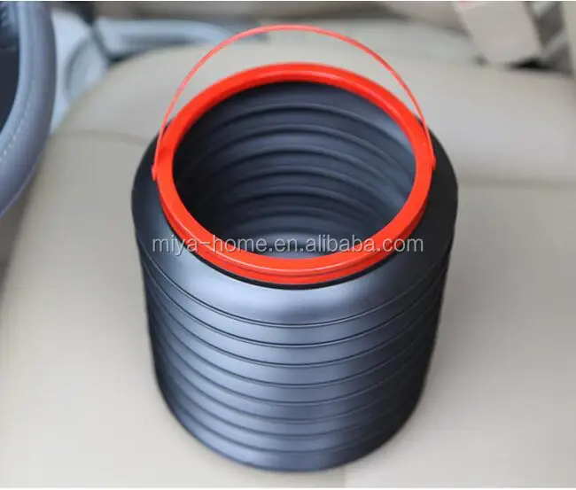 Portable 4L Folding Water Bucket Plastic Container / Folding Fishing Water Pail Storage Box Trash / Collapsible Car Bucket