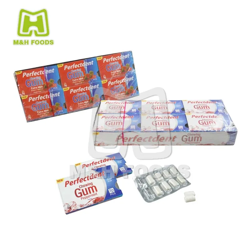 10 Pcs Bubble Gum Chewing Gums Packed in one Blister