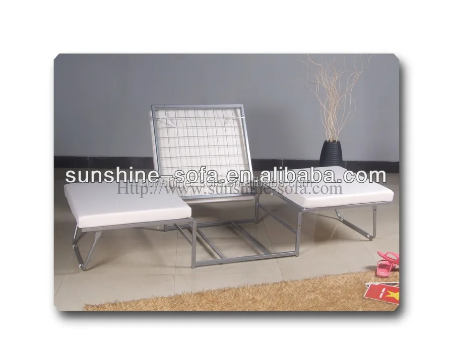 Распродажа, Современная дизайнерская мебель из микрофибры, дешевая металлическая однотонная оттоманка, раскладная кровать