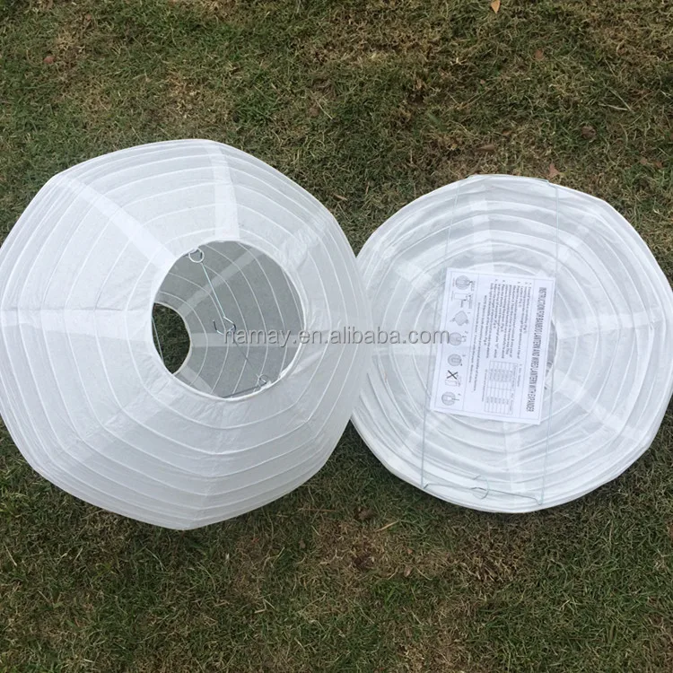 36 Inch Round White Chinese Paper Lanterns for Wedding Decoration