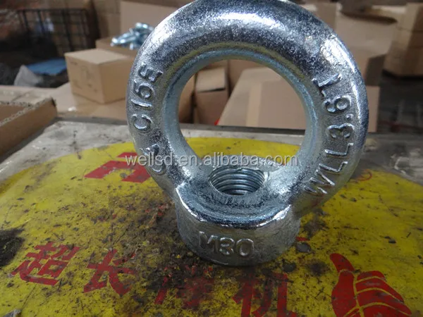 C15/C15E Carbon Steel Forged Galvanized Din582 Lifting stud Eye anchor Bolt and nut