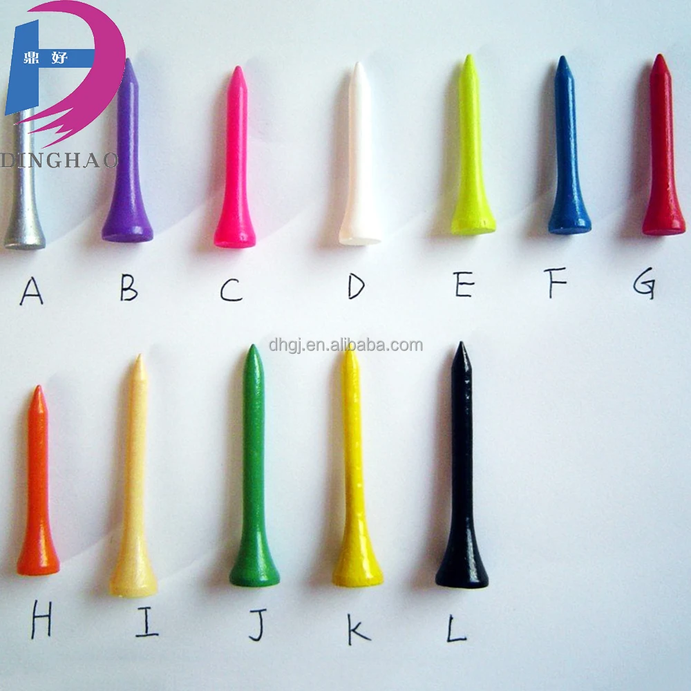 
High Quality 5.4cm colored Natural Cheap Wood Golf Tee 