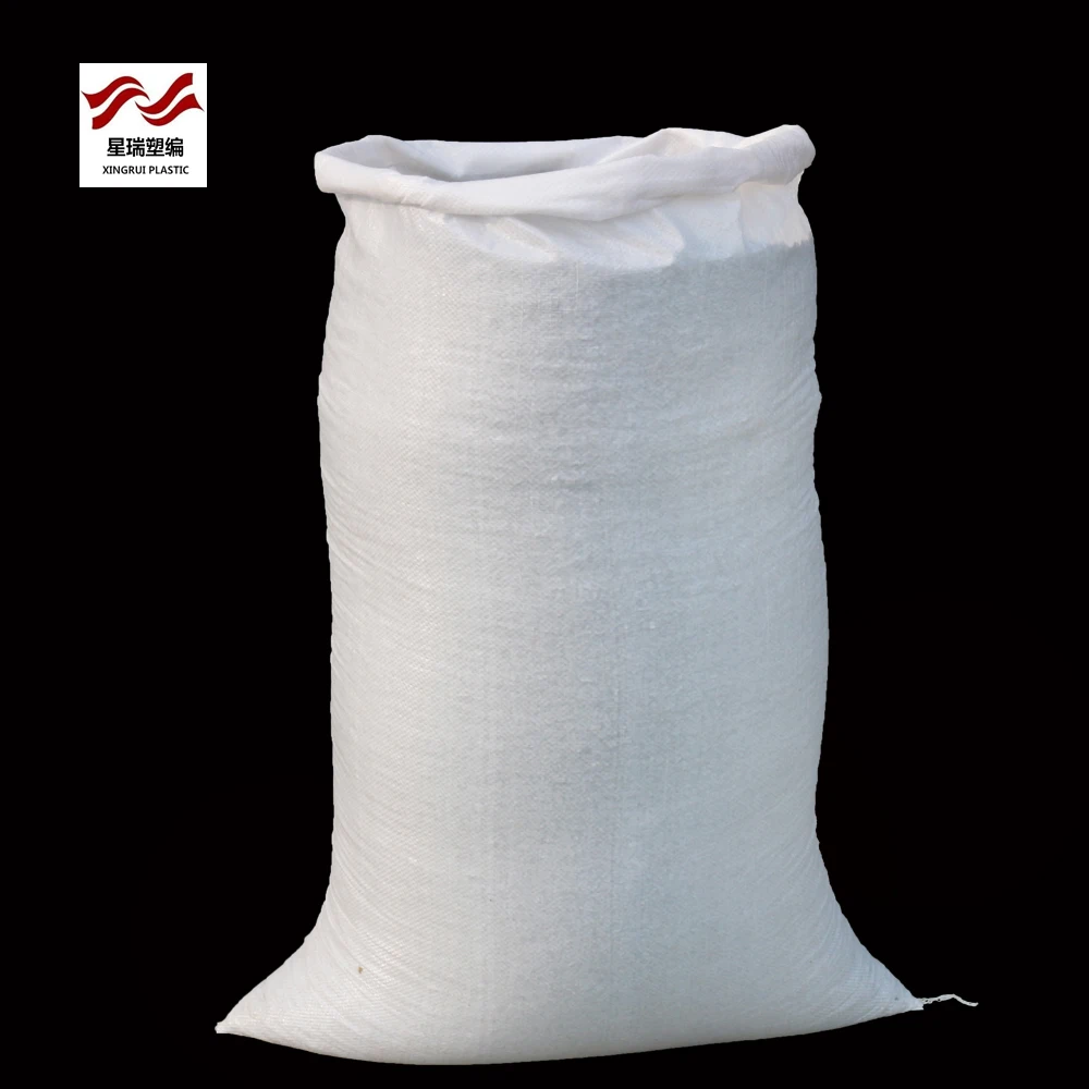 Xingrui white 50kg polypropylene charcoal packaging bag feed bags for sale