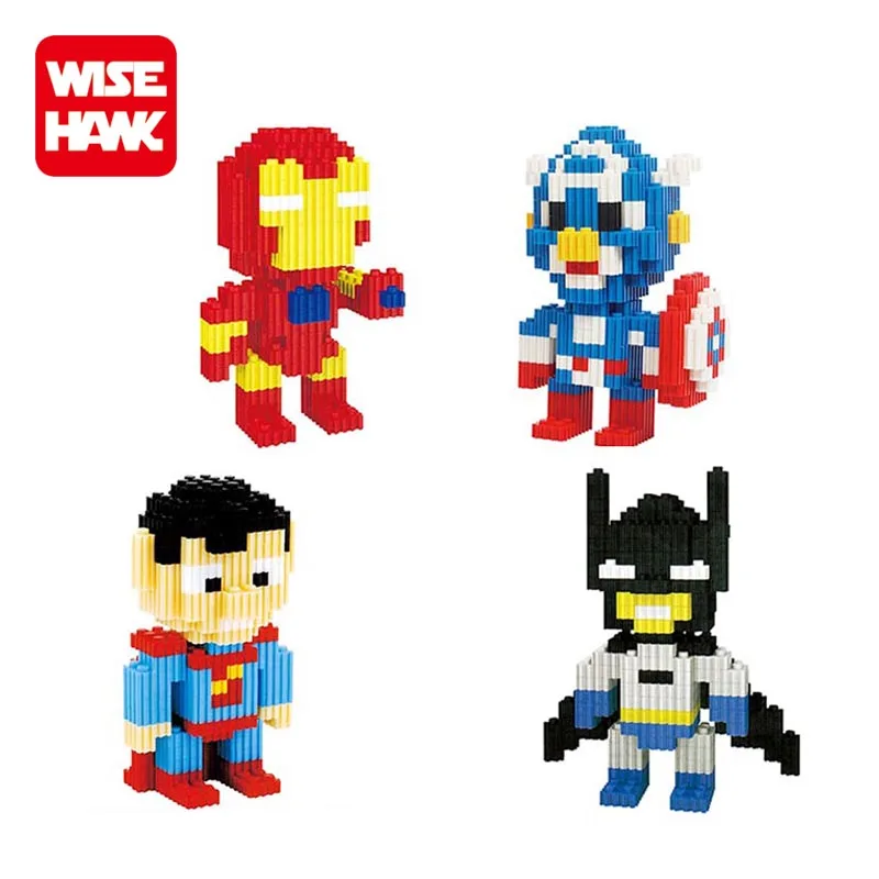 WISEHAWK small building block super heroes plastic toy figures