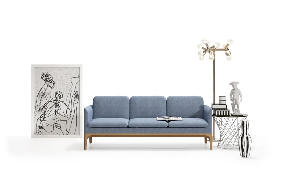 Office furniture hot sale modern style fabric upholstery seating office sofa