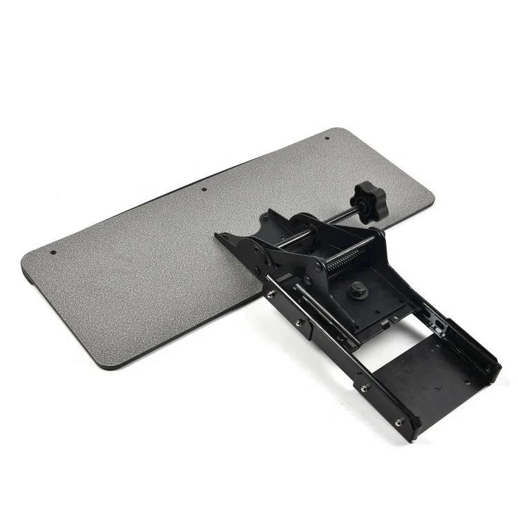 Sit stand adjustable metal clip on clamp tray keyboard trays under desk