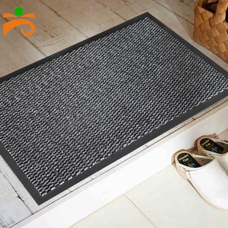 Серый и черный heavy duty 70x240 см Нескользящие анти усталость Антибактериальные ПВХ двери коврики