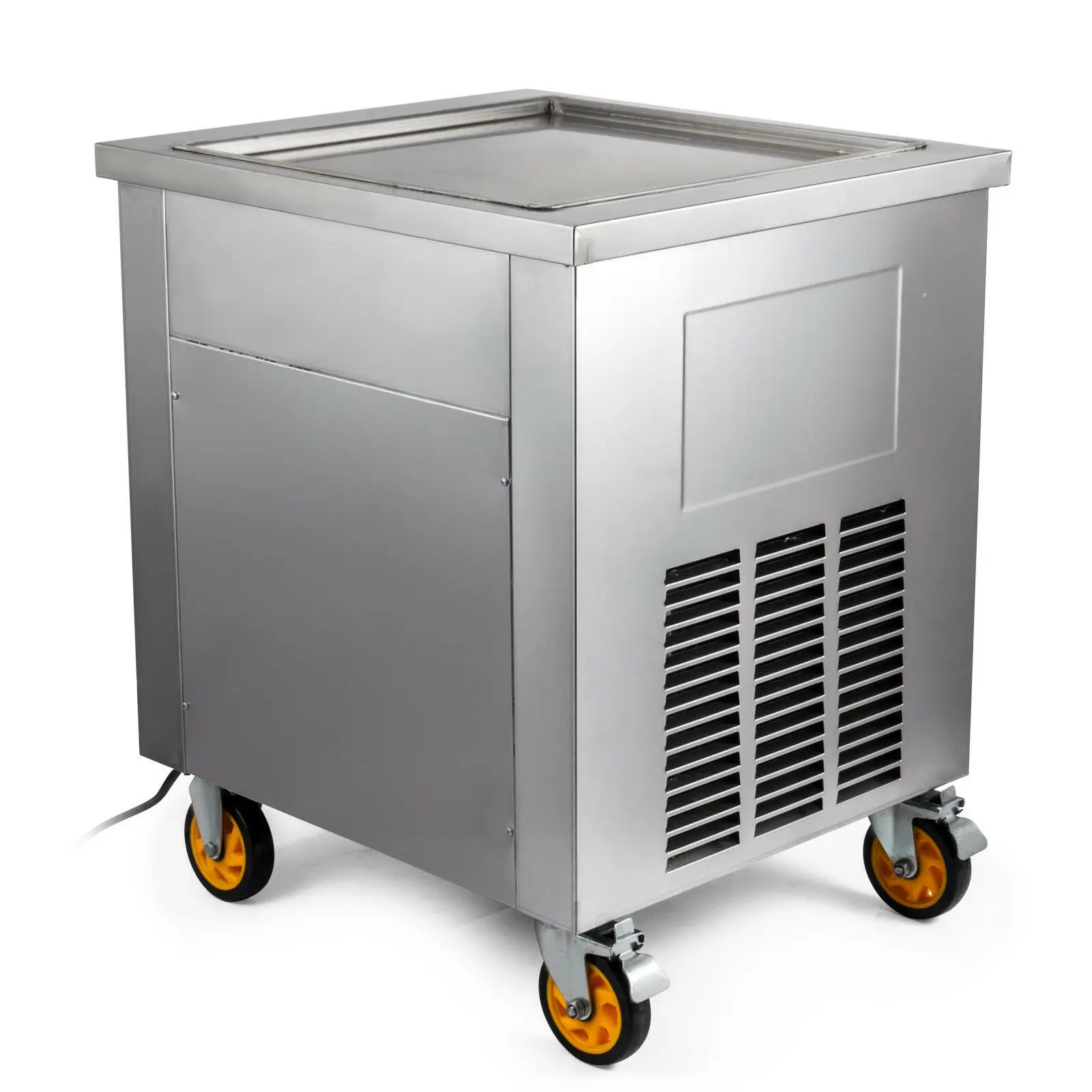 Новые туфли с квадратными одинарная кастрюля 50 см машина для жареного мороженого Таиланд мороженое egg Roll чайник