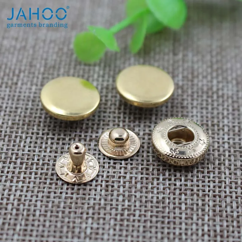 10mm 12mm 15mm 18mm 20mm Brass Press Snap Stud Buttons Fastener