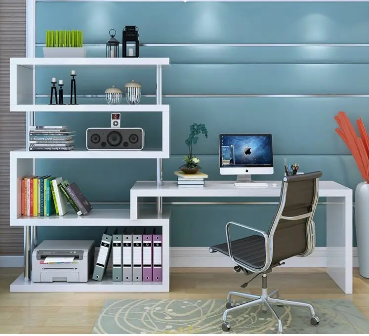 
Extension 360 degree rotary computer desk study table for student office desk with shelf 