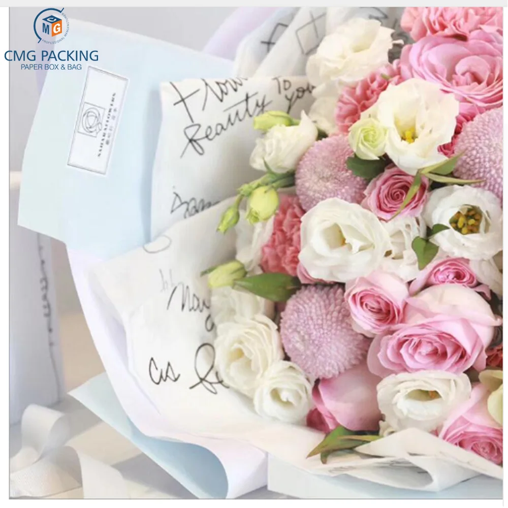 custom Clothes Shoes Letter Wrapping Paper Florist Bag Bouquet Flower Wrapping Paper Wrapping Paper