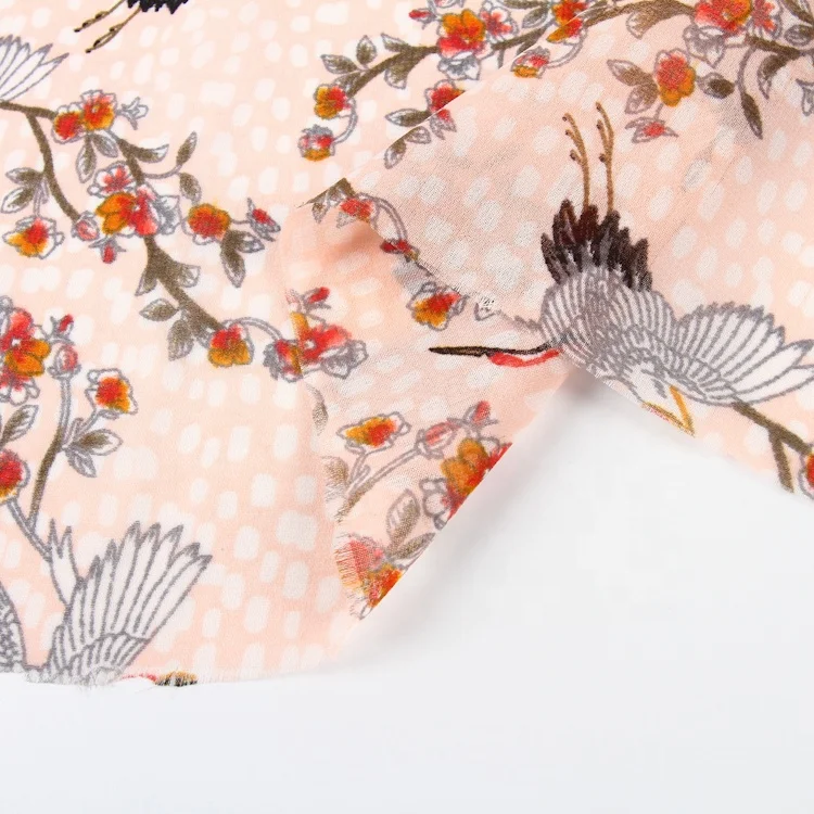 
Cheap printed floral 100 % polyester dress material composition chiffon fabric 