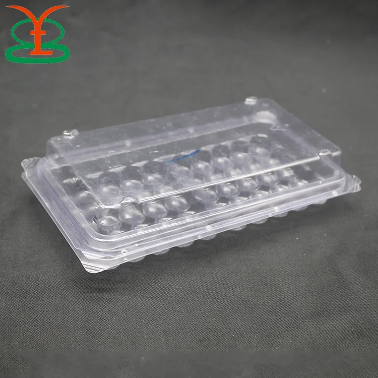 Small round Button Packaging Box Clamshell Blister Plastic with Stamping Embossing & Varnishing Made from Recycled Materials