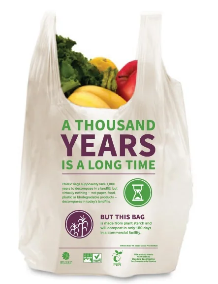 cornstarch based biodegradable manufacturer ldpe t shirt shopping plastic bag wholesale on roll