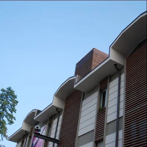 
UV Resistant No Fading Solar Shading WPC Facade And Partition Wall Cladding 