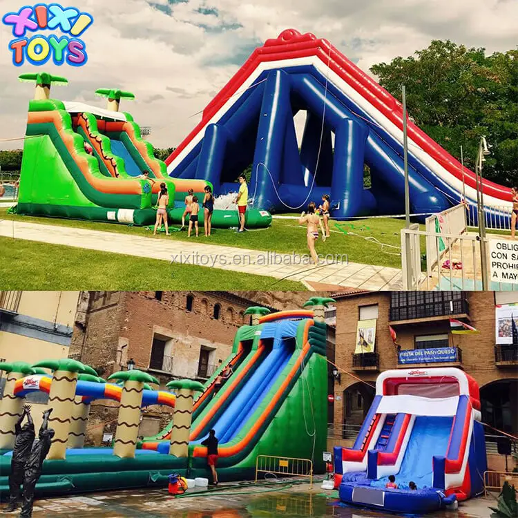 XIXI Commercial grade 35m Large Inflatable Splash Water/Wet Slide