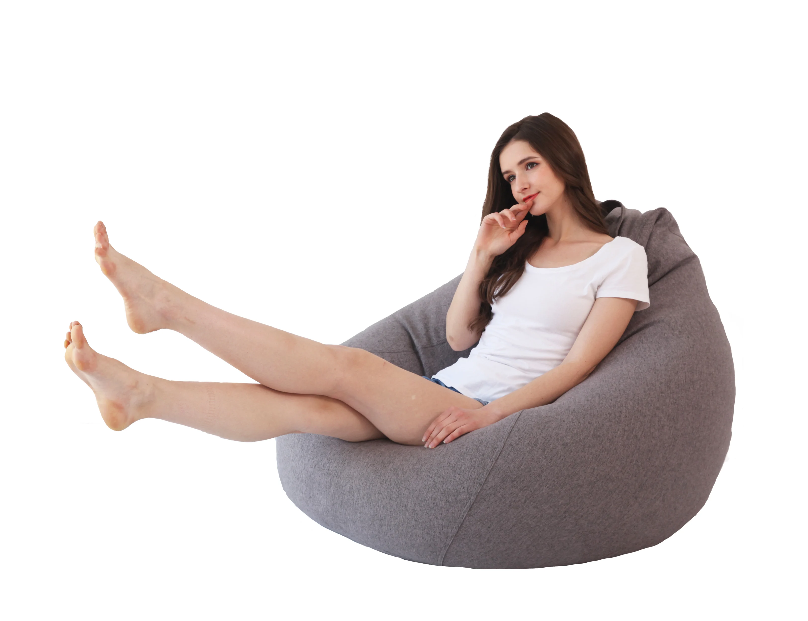 beanbag chair elastic expand Pouf bean bag curd cube chaise lounge