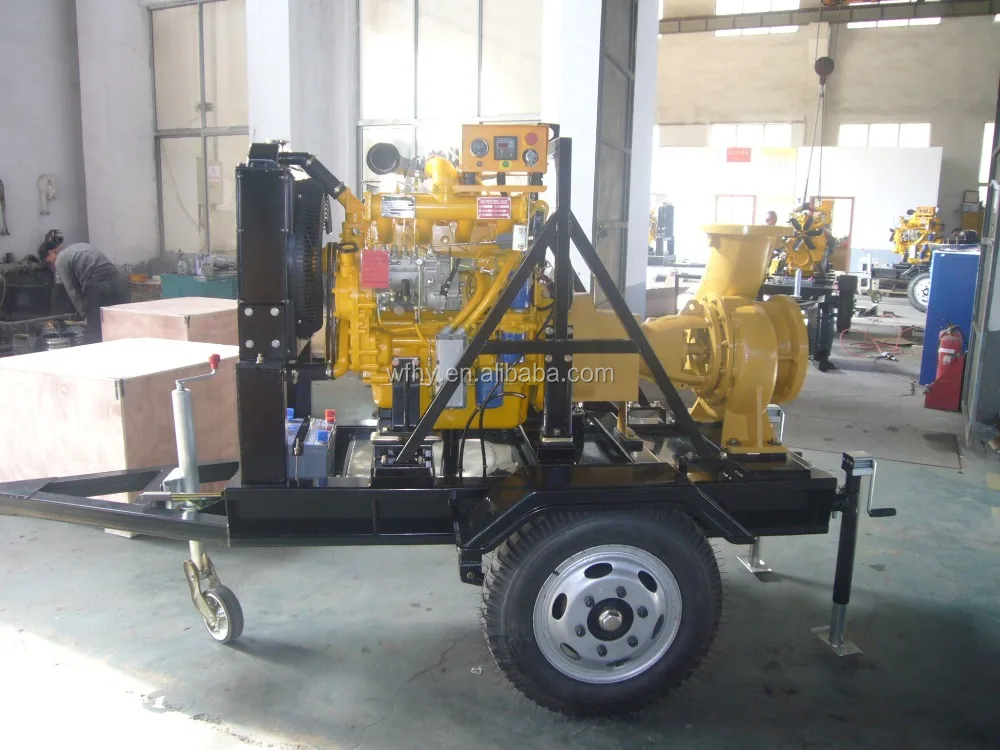 8 inch water pump with trailerfor sale