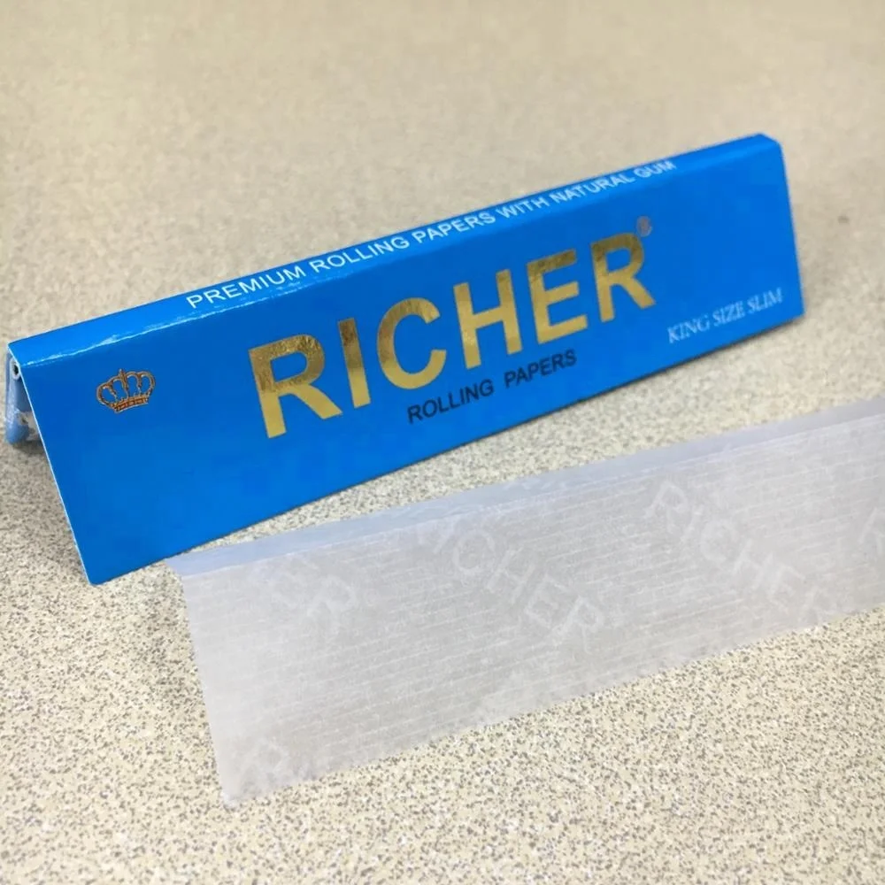 Custom bleached cigarette rolling papers 70*36mm