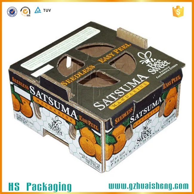 Vegetable Fruit Tomato Packing Boxes Wholesale, Custom Corrugated Box for Tomato Packaging Recyclable HS - GPB128 Huaisheng
