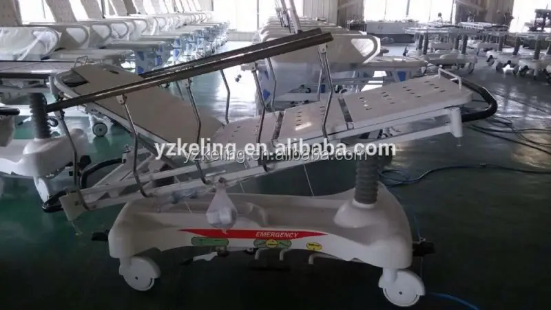 Chair emergency stainless steel hydraulic patient transport stretcher patient trolley