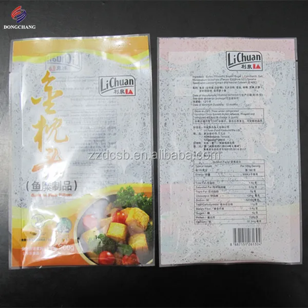 Custom printed OPP PE laminated three side Custom printed OPP PE laminated three side sealed plastic frozen food packaging pouch