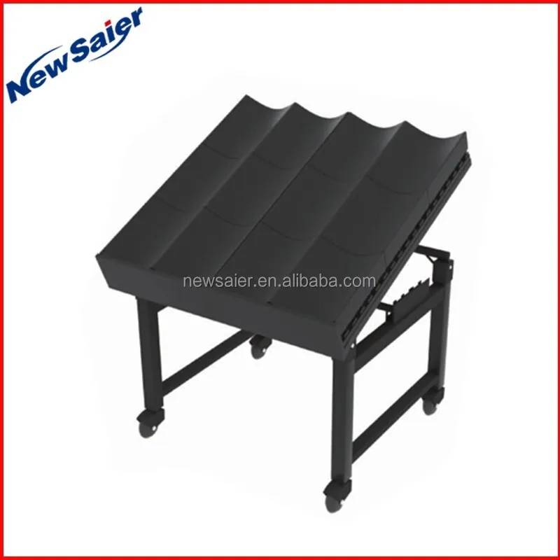 Manufacture of banana display shelf riser for supermarket or fruit store display with adjust angle
