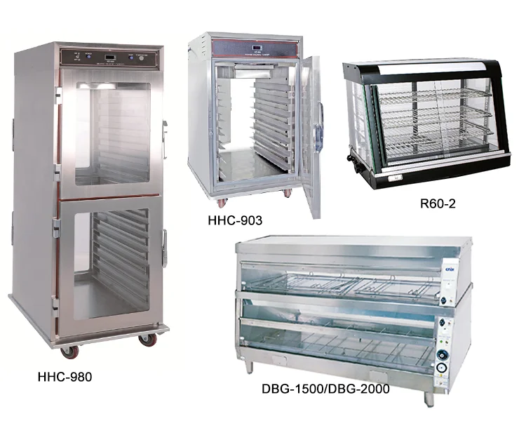 DBG-2000 KFC Kitchen Warming Showcase, Fried chicken Warmer Display, glass display showcase