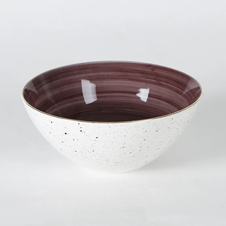 
Home goods bulk various color flat purple spiral 7.5 inch cheap ceramic plate with gold edge 