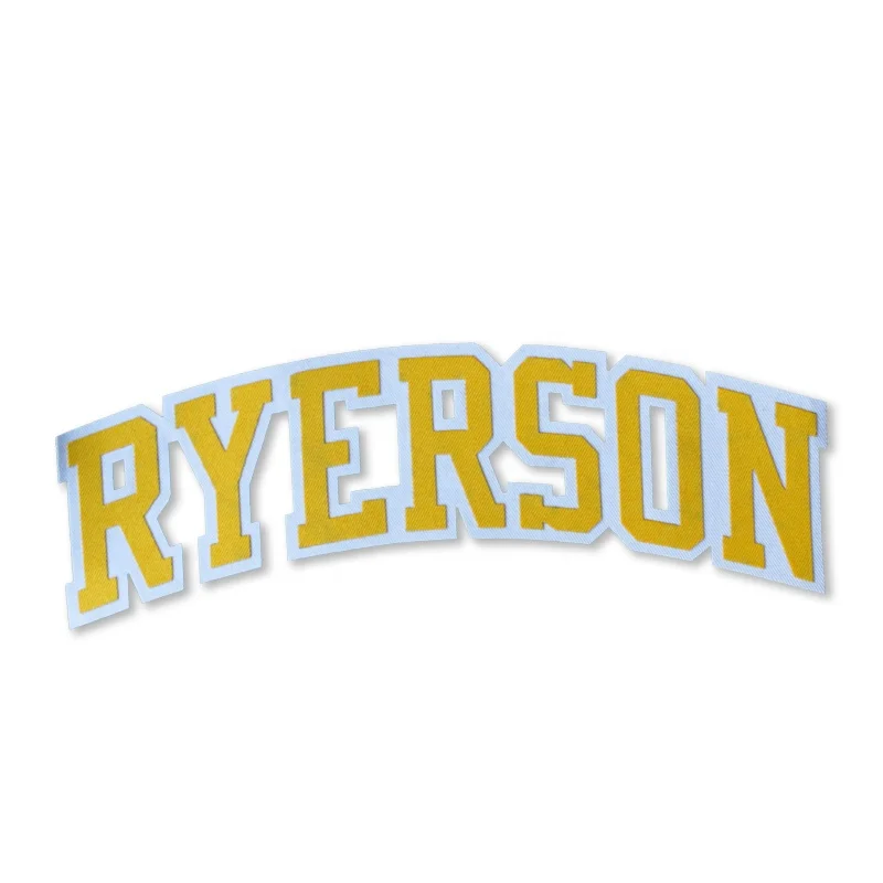 
Custom Iron on applique numbers embroidery computerized Embroidered alphabet letter patches made in China 