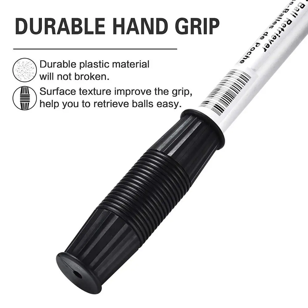 Champkey Golf Ball Retriever with Zip Headcover,Aluminum Alloy Retriever,High Strength Design