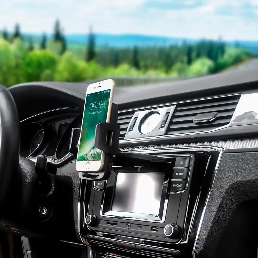 Universal CD slot Mount 360 degree on car phone holder